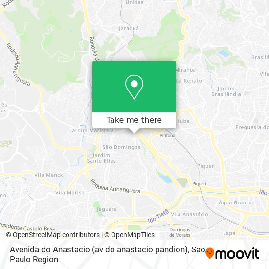 Mapa Avenida do Anastácio (av do anastácio pandion)