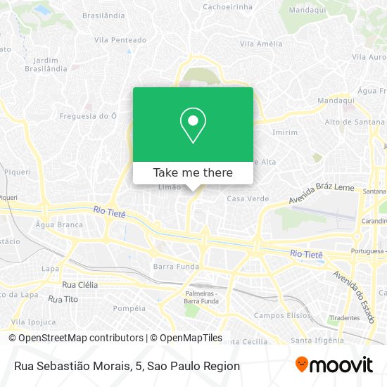 Mapa Rua Sebastião Morais, 5
