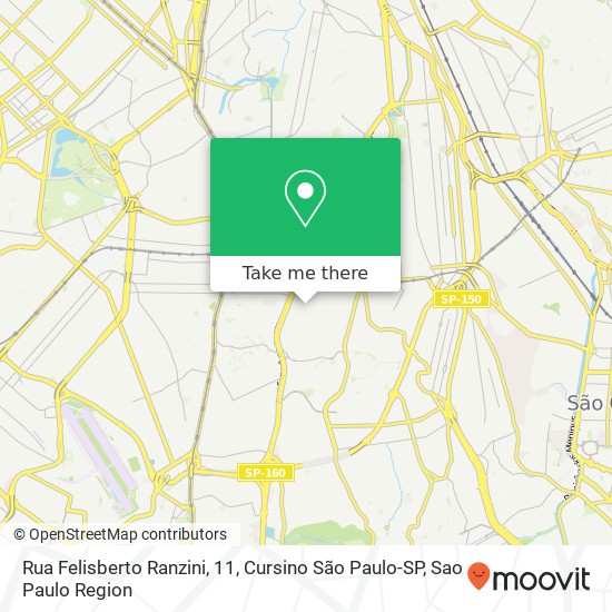 Rua Felisberto Ranzini, 11, Cursino São Paulo-SP map