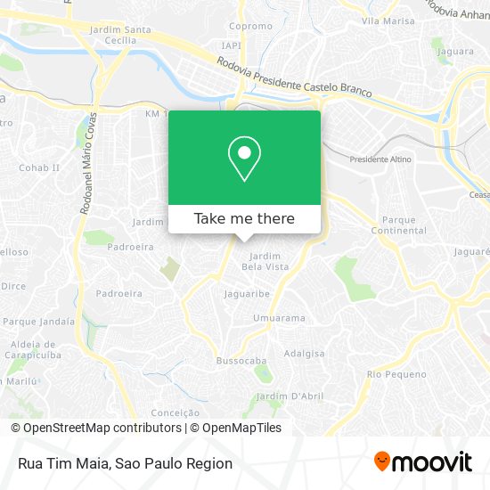 Rua Tim Maia map