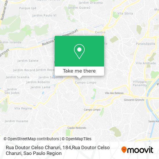 Mapa Rua Doutor Celso Charuri, 184,Rua Doutor Celso Charuri