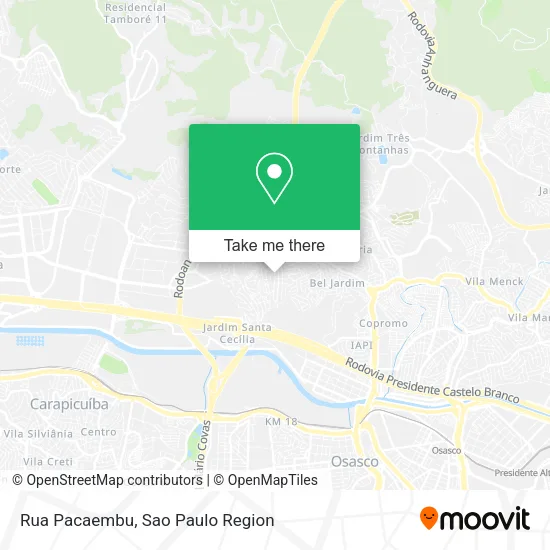 Rua Pacaembu map