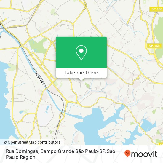 Mapa Rua Domingas, Campo Grande São Paulo-SP