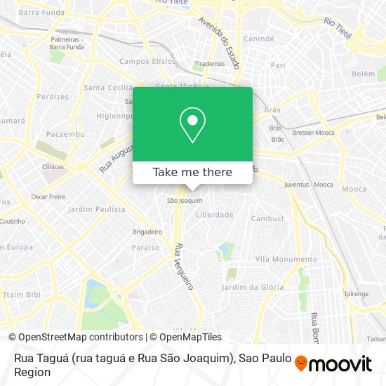 Mapa Rua Taguá (rua taguá e Rua São Joaquim)