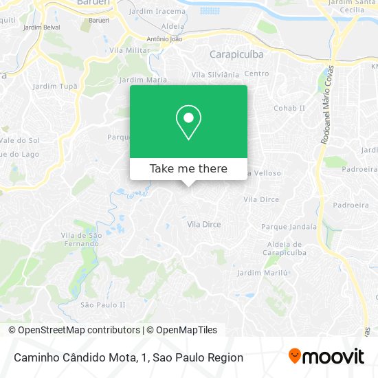 Caminho Cândido Mota, 1 map