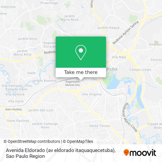 Mapa Avenida Eldorado (av eldorado itaquaquecetuba)