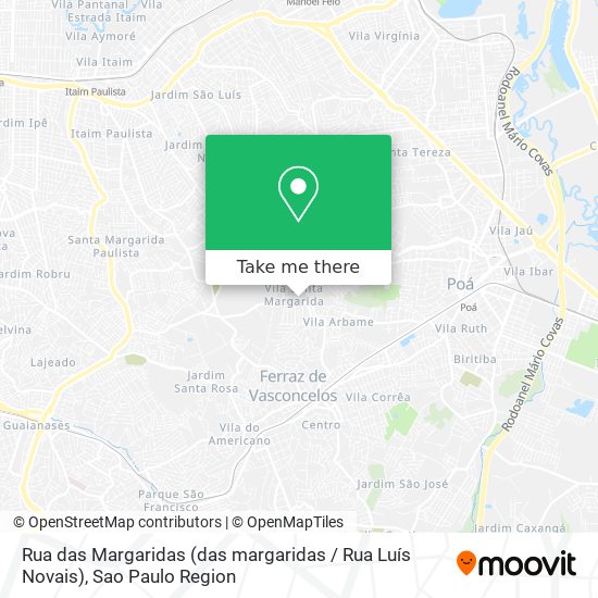 Mapa Rua das Margaridas (das margaridas / Rua Luís Novais)