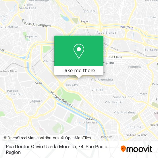Rua Doutor Olívio Uzeda Moreira, 74 map