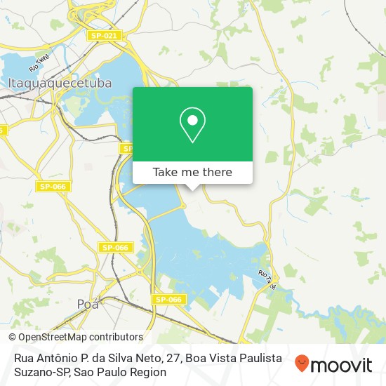 Mapa Rua Antônio P. da Silva Neto, 27, Boa Vista Paulista Suzano-SP