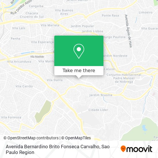 Avenida Bernardino Brito Fonseca Carvalho map