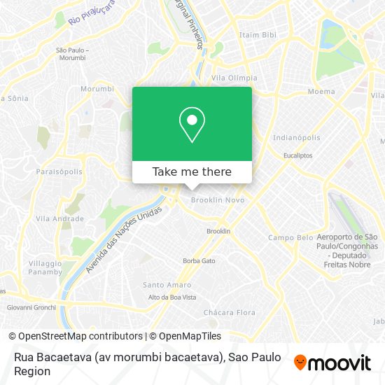 Rua Bacaetava (av morumbi bacaetava) map