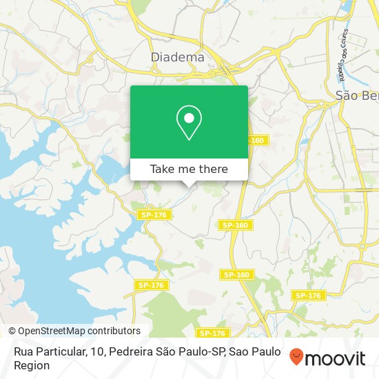 Mapa Rua Particular, 10, Pedreira São Paulo-SP