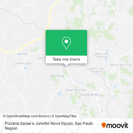 Pizzaria Sanae e Juninho Nova Opçao map