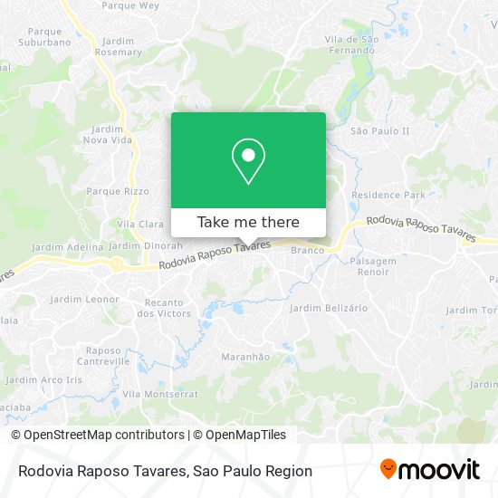 Rodovia Raposo Tavares map