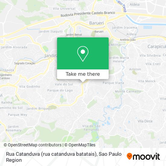 Rua Catanduva (rua catanduva batatais) map