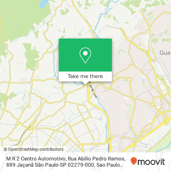 Mapa M R 2 Centro Automotivo, Rua Abílio Pedro Ramos, 889 Jaçanã São Paulo-SP 02279-000