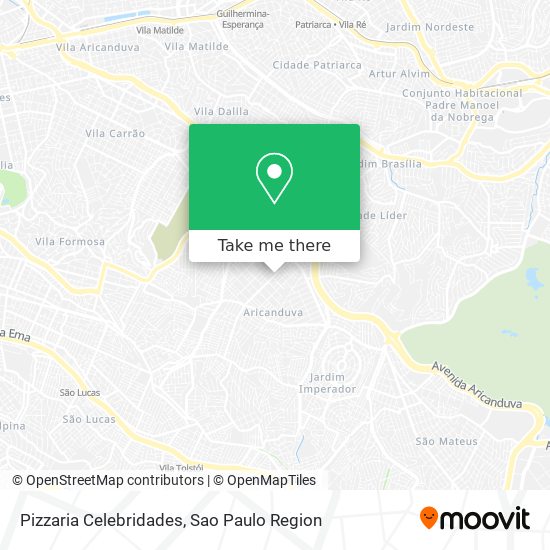 Pizzaria Celebridades map