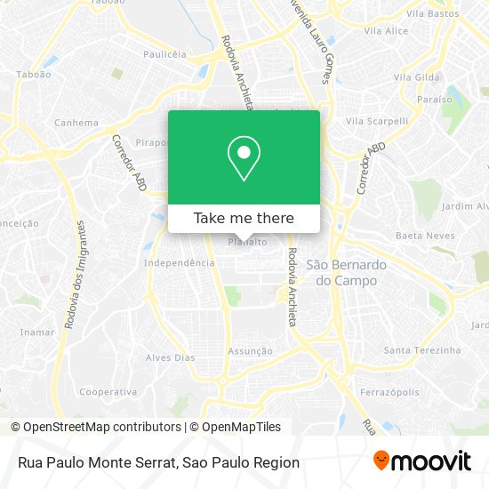 Mapa Rua Paulo Monte Serrat