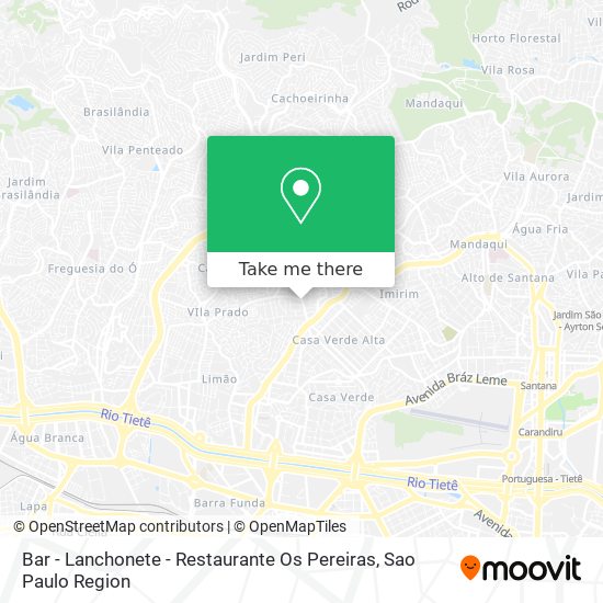 Mapa Bar - Lanchonete - Restaurante Os Pereiras