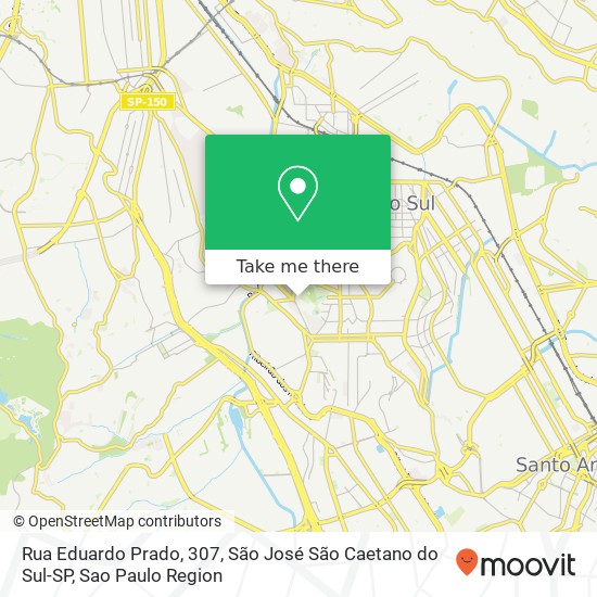 Mapa Rua Eduardo Prado, 307, São José São Caetano do Sul-SP