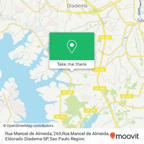 Rua Manoel de Almeida, 260,Rua Manoel de Almeida, Eldorado Diadema-SP map