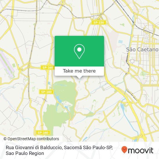 Mapa Rua Giovanni di Balduccio, Sacomã São Paulo-SP