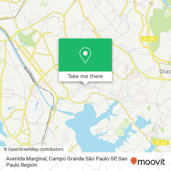 Avenida Marginal, Campo Grande São Paulo-SP map
