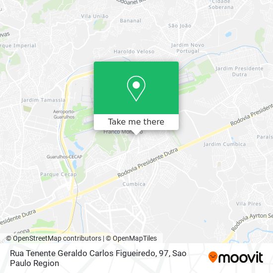 Mapa Rua Tenente Geraldo Carlos Figueiredo, 97