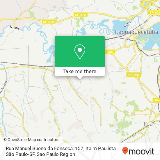 Mapa Rua Manuel Bueno da Fonseca, 157, Itaim Paulista São Paulo-SP