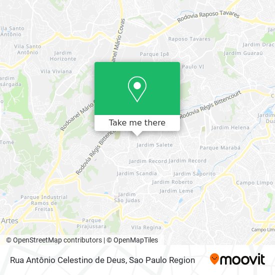 Rua Antônio Celestino de Deus map