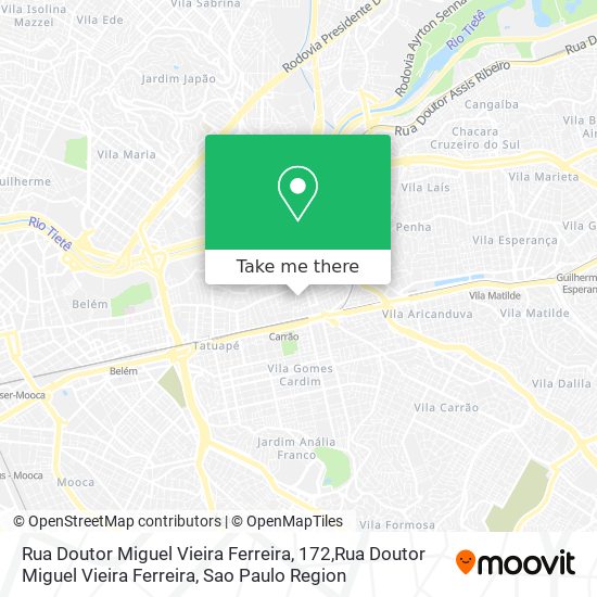 Mapa Rua Doutor Miguel Vieira Ferreira, 172,Rua Doutor Miguel Vieira Ferreira