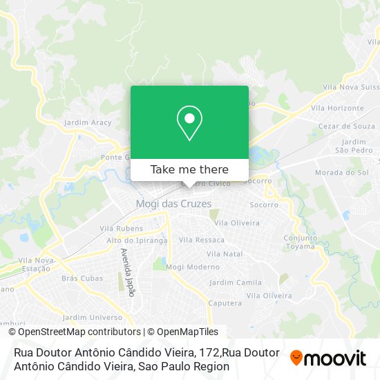 Mapa Rua Doutor Antônio Cândido Vieira, 172,Rua Doutor Antônio Cândido Vieira