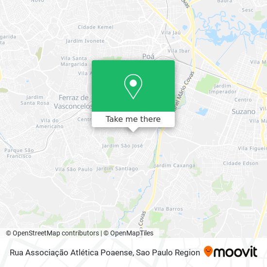 Rua Associação Atlética Poaense map