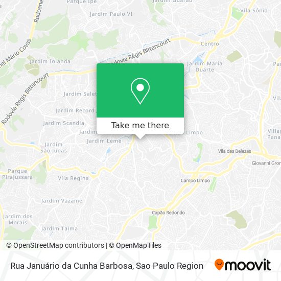 Mapa Rua Januário da Cunha Barbosa