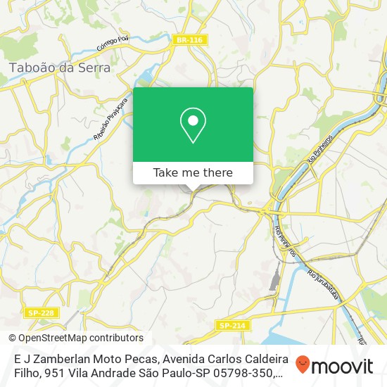 E J Zamberlan Moto Pecas, Avenida Carlos Caldeira Filho, 951 Vila Andrade São Paulo-SP 05798-350 map