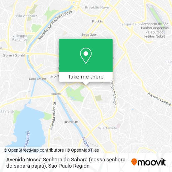 Mapa Avenida Nossa Senhora do Sabará (nossa senhora do sabará pajaú)