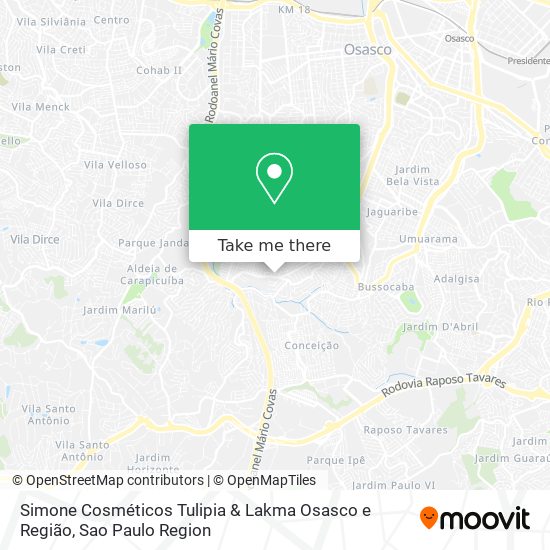 Simone Cosméticos Tulipia & Lakma Osasco e Região map