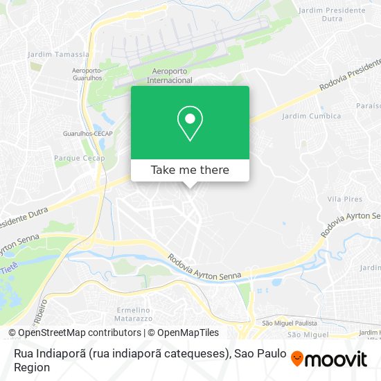 Rua Indiaporã (rua indiaporã catequeses) map