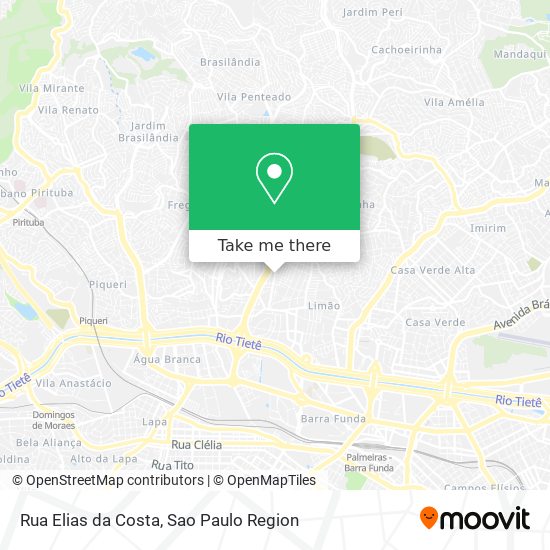 Mapa Rua Elias da Costa