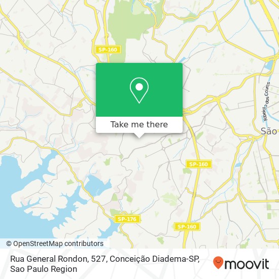 Rua General Rondon, 527, Conceição Diadema-SP map