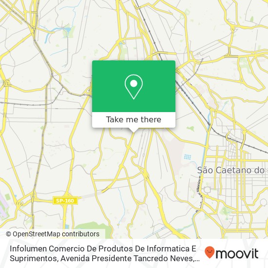 Mapa Infolumen Comercio De Produtos De Informatica E Suprimentos, Avenida Presidente Tancredo Neves, 323 Sacomã São Paulo-SP 04287-100