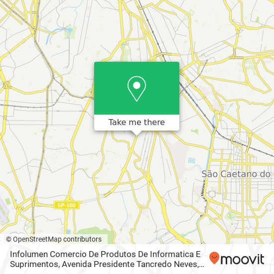 Infolumen Comercio De Produtos De Informatica E Suprimentos, Avenida Presidente Tancredo Neves, 323 Sacomã São Paulo-SP 04287-100 map