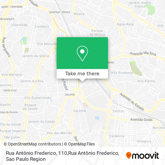 Mapa Rua Antônio Frederico, 110,Rua Antônio Frederico