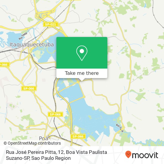 Mapa Rua José Pereira Pitta, 12, Boa Vista Paulista Suzano-SP