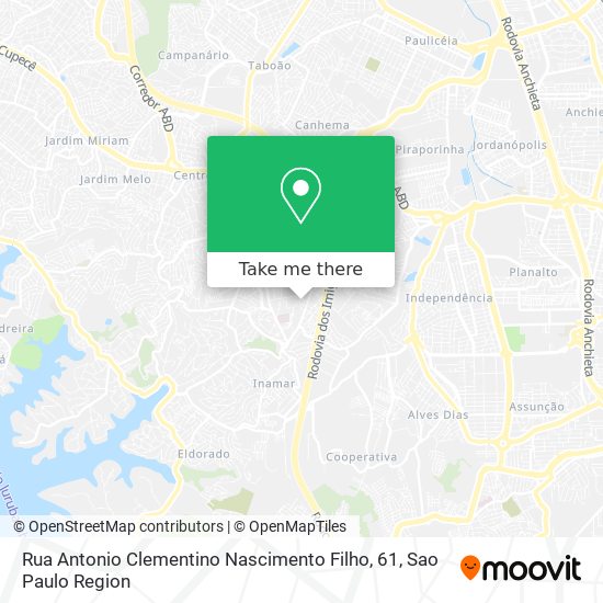 Mapa Rua Antonio Clementino Nascimento Filho, 61