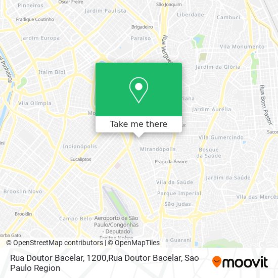 Mapa Rua Doutor Bacelar, 1200,Rua Doutor Bacelar