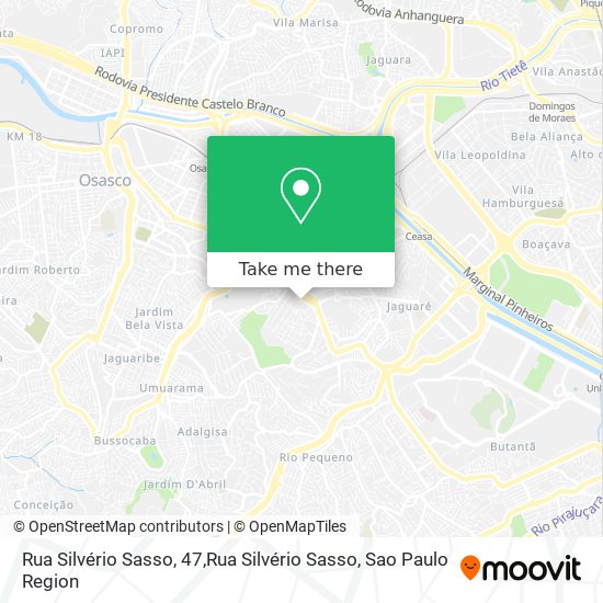 Mapa Rua Silvério Sasso, 47,Rua Silvério Sasso