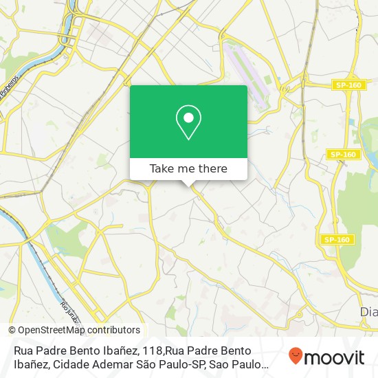 Rua Padre Bento Ibañez, 118,Rua Padre Bento Ibañez, Cidade Ademar São Paulo-SP map