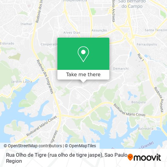 Rua Olho de Tigre (rua olho de tigre jaspe) map