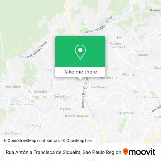 Rua Antônia Francisca de Siqueira map